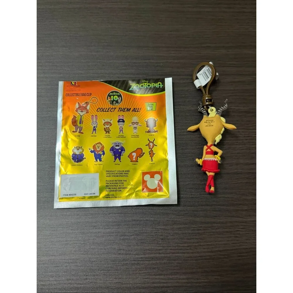 Disney Zootopia Series 73 Figural Bag Clip Keychain CHASE - Gazelle